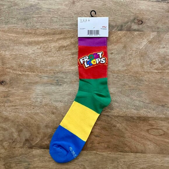 5/$20 NEW Adult Froot Loops Cereal Socks - Picture 2 of 3